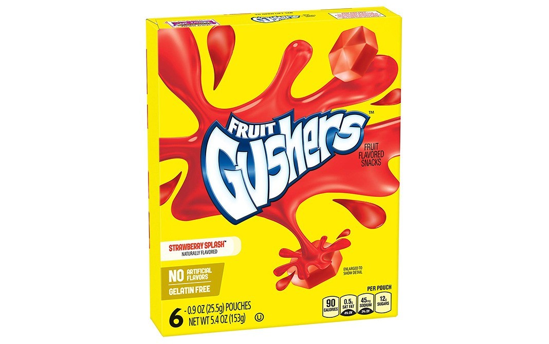 Betty Crocker Fruit Gushers Strawberry Splash Naturally Flavoured   Box  153 grams